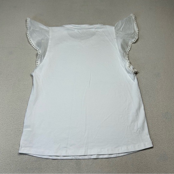 KATE SPADE Womens Flutter Sleeve Tee White Size M - Picture 9 of 11